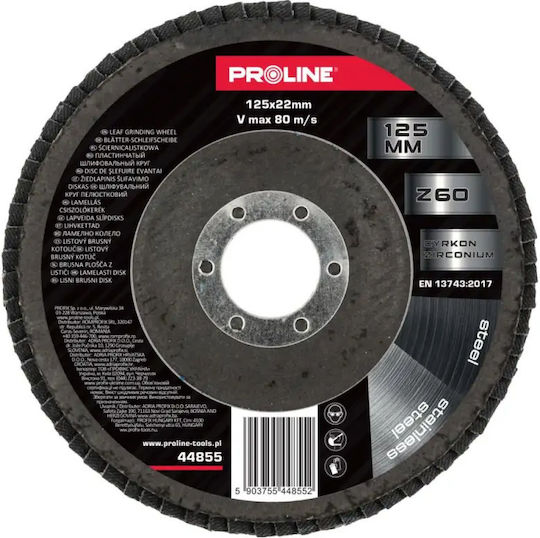 Disc de Șlefuire 125mm Acoperire cu Zirconiu Granulație 80 Proline