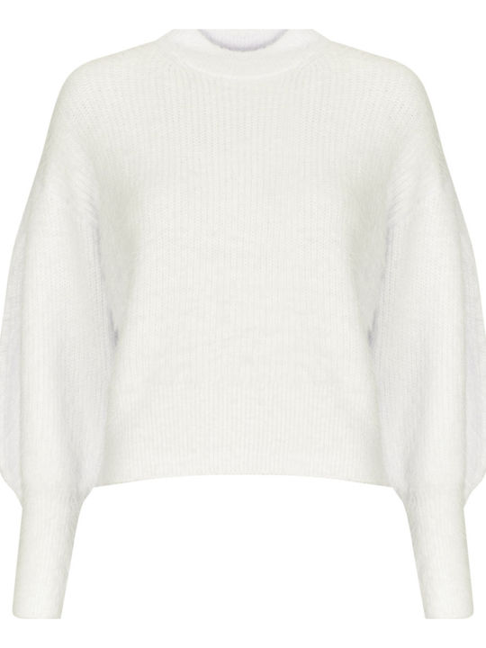 Women's Long Sleeve Sweater White