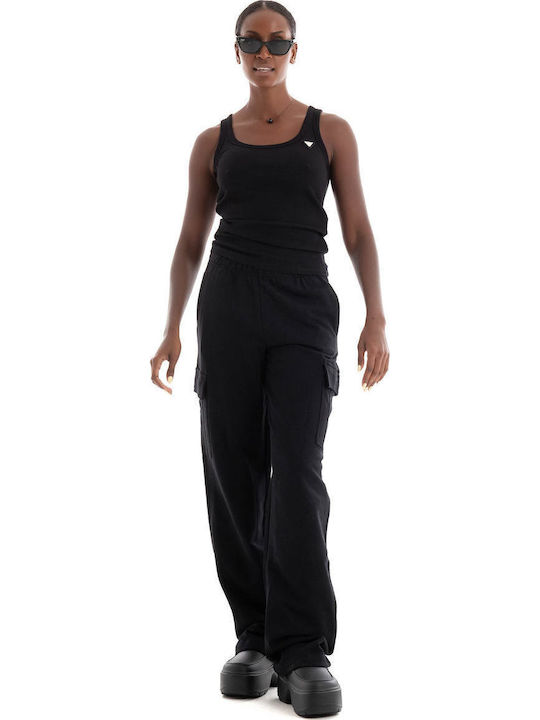 Women's Sleeveless Black Blouse