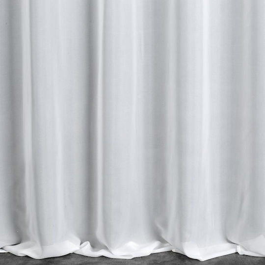 Eurofirany Κουρτίνα με Τρουκς Λευκή 250x300εκ.