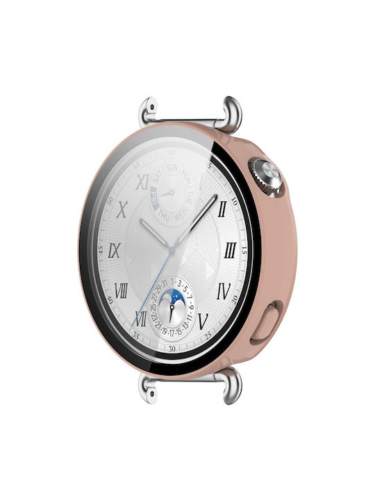 2 1 Tragbare Hülle + Glas Huawei Watch GT 6 41mm Rosa