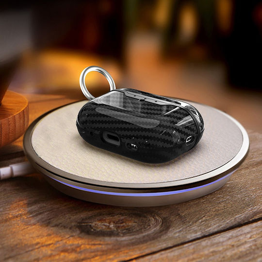 Θήκη Airpods Pro 3 Υφή Ανθρακονήματα Καραμπίνερ Μαύρη