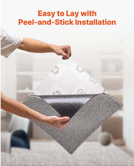 Vevor Set Plastic Floor with 10 Tiles 12mm Brown