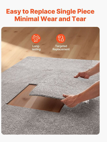 Vevor Set Plastic Floor with 10 Tiles 12mm Brown