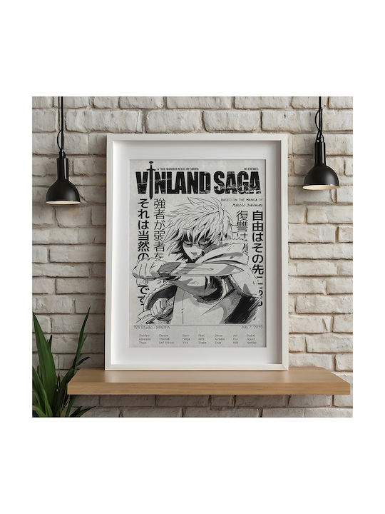 Poster Vinland Saga Thorfinn An154 21cm X 30cm Λευκή Ξύλινη Κορνίζα
