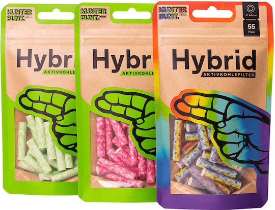Hybrid Filters Filtertips Aktivkohle 6.4mm 55x1Stk