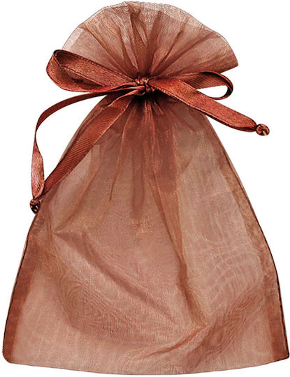 Justnote Fabric Pouch for Gift Brown 12x9cm.