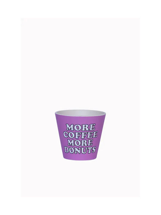 QuyCup Snoopy More Coffee More Donuts Mug Ceramic Purple 90ml