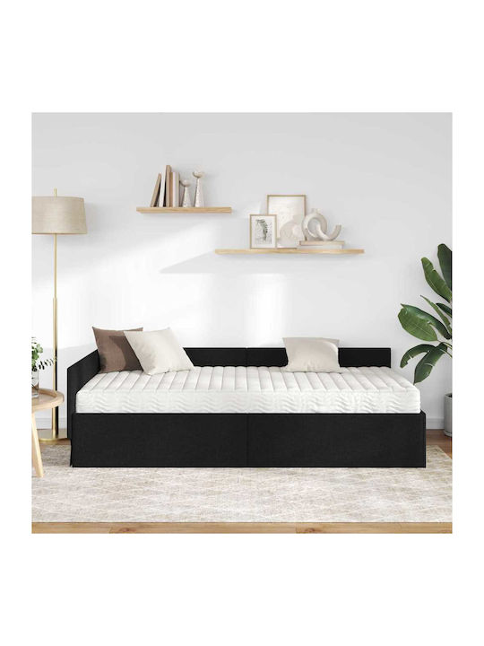 vidaXL Einzelbett Holzgrün mit Lattenrost & Matratze 94x200cm