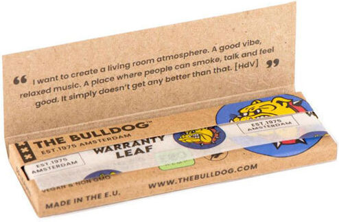The Bulldog Amsterdam Natural Cigarette Rolling Papers 50 sheets 1pcs