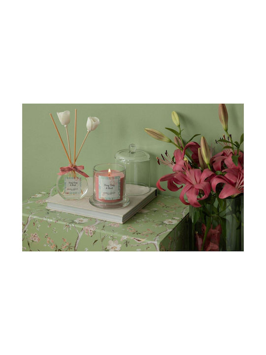 Laura Ashley Aromatisches Soja-Kerze im Gefäß mit Ylang Ylang & Moschus Parfüm 200gr
