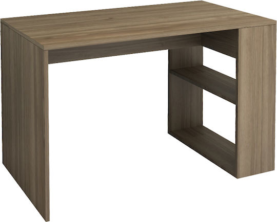 Desk Mikro Wooden with Bookshelf Walnut 120x60x75cm