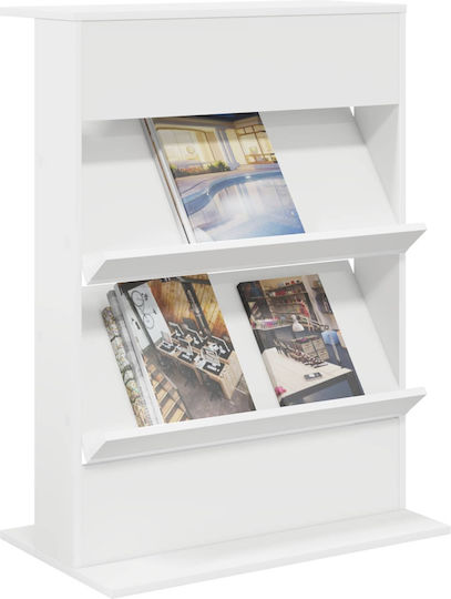 vidaXL Zeitschriftenständer Weiß 70x41x96cm 1Stück