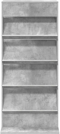 vidaXL PU Magazine Rack Gray 70x41x156cm