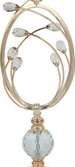 Rundes Beistelltisch Glas Gold M35xL35xH58cm