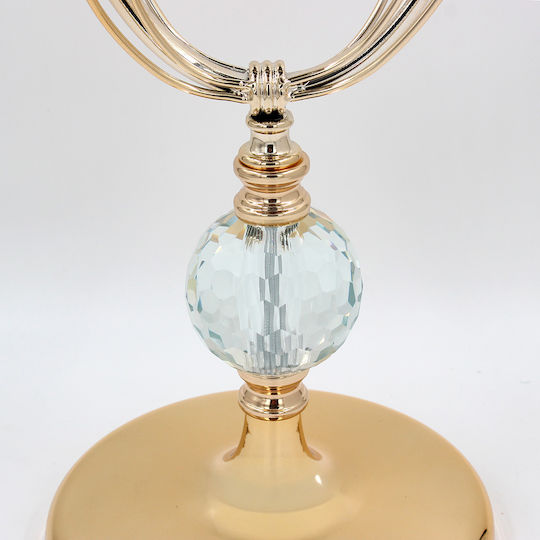 Rundes Beistelltisch Glas Gold M35xL35xH58cm