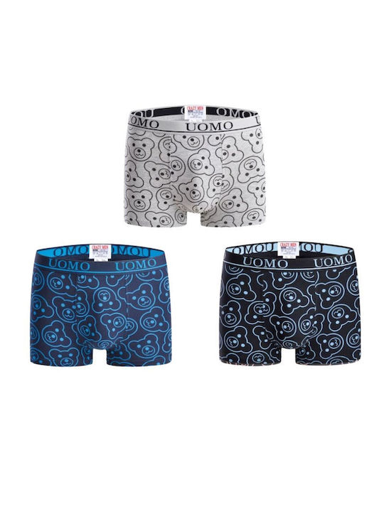 Uomo Set boxeri pentru copii Multicolour 3buc