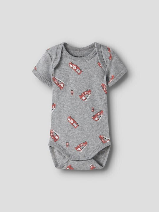 Name It Комплект Бебешко Боди Grey Melange 3бр