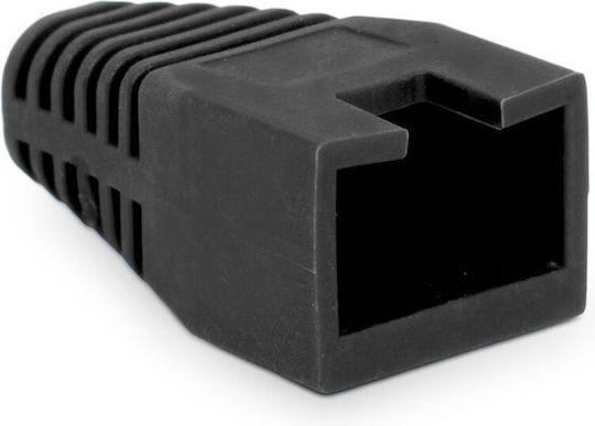 Set 100 Protecție Cablu Globiz 8p8c Negru Pachet 100 Bucăți