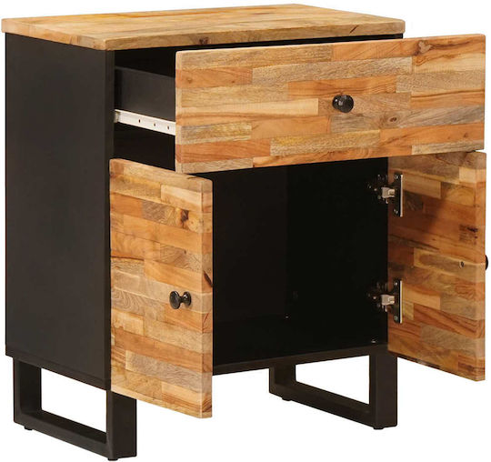 Bedside Table from Solid Wood Brown 50x33x60cm