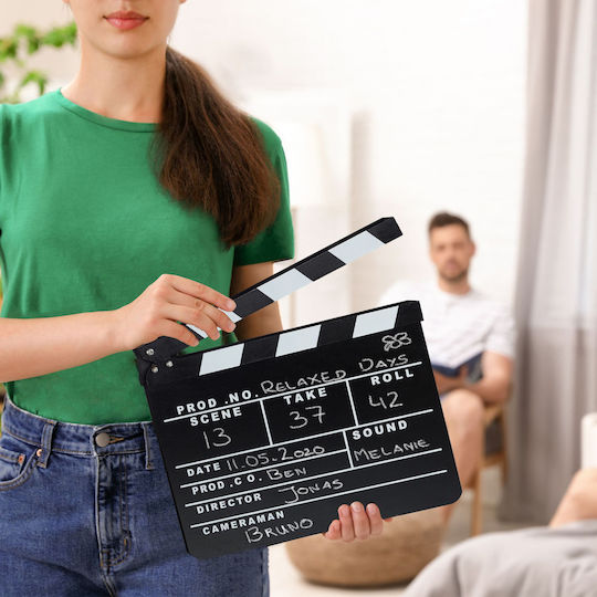 Clapperboard Relaxdays Black