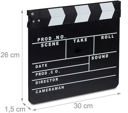 Clapperboard Relaxdays Black