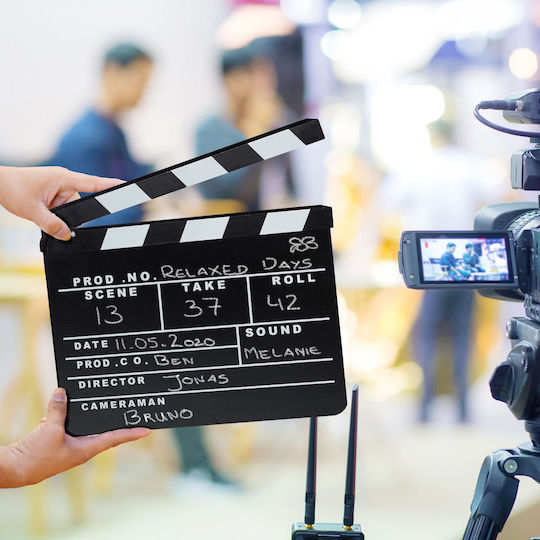 Clapperboard Relaxdays Black