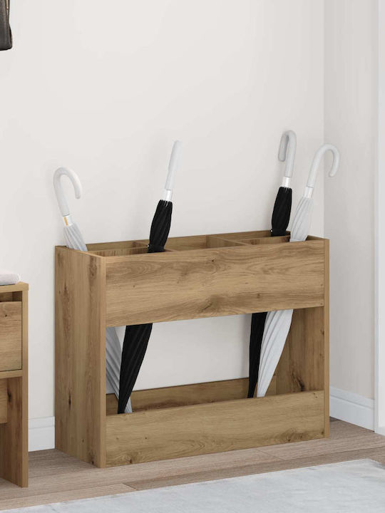 vidaXL Ομπρελοθήκη Μεταλλική Καφέ 65x24x50cm