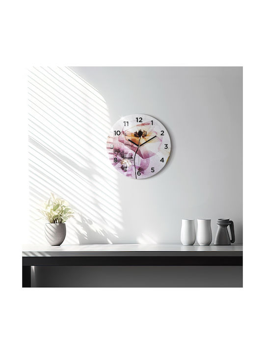 Tulup Silent Ceas de Perete Sticlă Multicolor Ø30cm