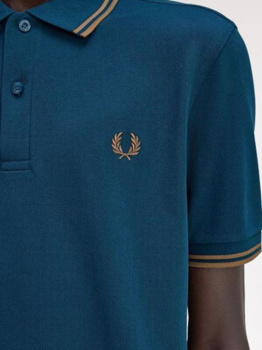 Polo Kurzarmbluse Blau