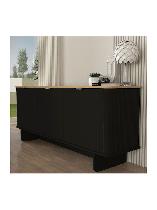 Μπουφές Bohema Ξύλινος Μαύρο - Sepet Oak 180x47x76.6cm
