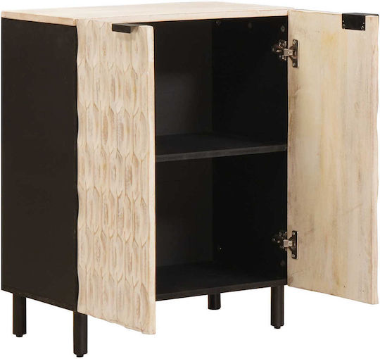 vidaXL Büroaufbewahrungsschublade aus Weißem Holz 60x33,5x75cm