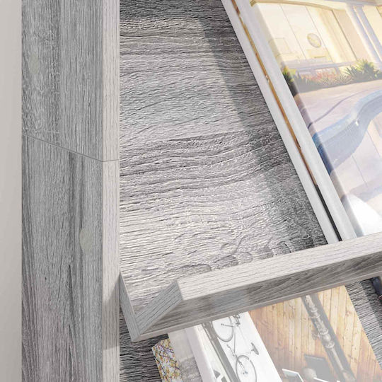 vidaXL Стойка за списания Сив 70x41x126бр 1бр