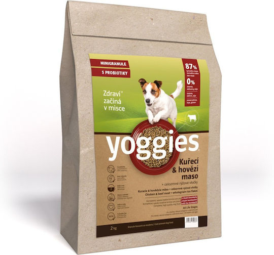 Dry Dog Food Chicken Beef & Probiotics Cold Pressed Yoggies Mini 5 Kg