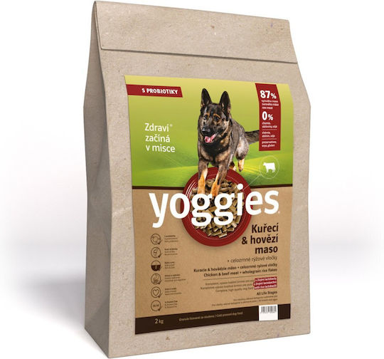 Dry Dog Food Chicken Beef & Probiotics Cold Pressed Yoggies Normal 2 Kg