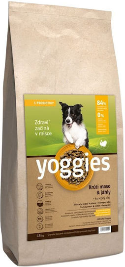 Dry Dog Food Turkey Millet & Probiotics Single Protein Cold Pressed Yoggies Normal 15 Kg