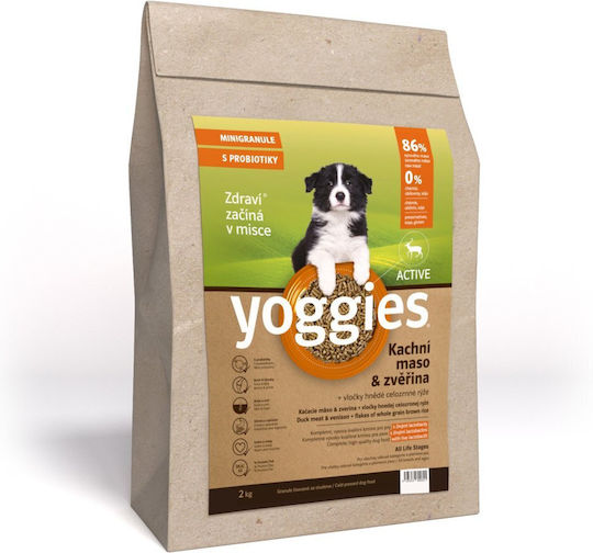 Dry Dog Food Active Duck Meat Hunting & Probiotics Cold Pressed Yoggies Mini 5 Kg