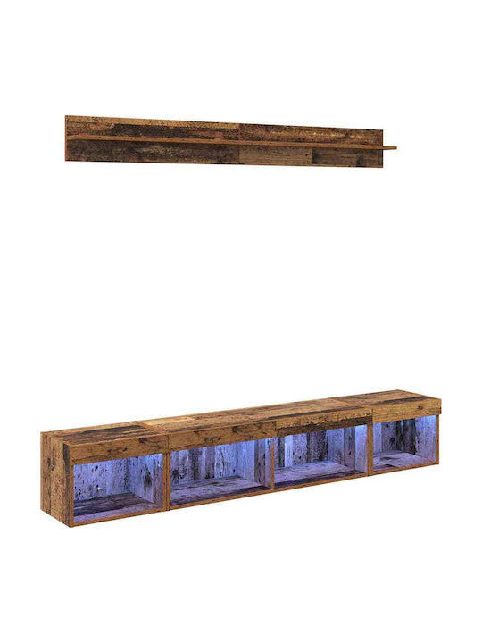 Wohnzimmer TV-Einheit Old Wood mit Beleuchtung L40xB30xH30cm
