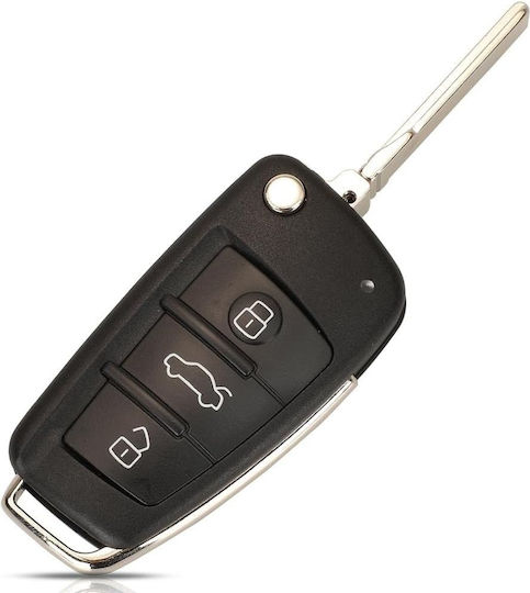 Cheie Auto Programabilă 3 Butoane Audi Q7 B7 Q3 A3 TT A2 A8 A6 A6L A4 S5 C5 C6 B6 A4L A5 Q5 S RS Cabrio Avant Quattro 433MHz ID48 FCC 8E0837220 8E0837220K 8E0837220D