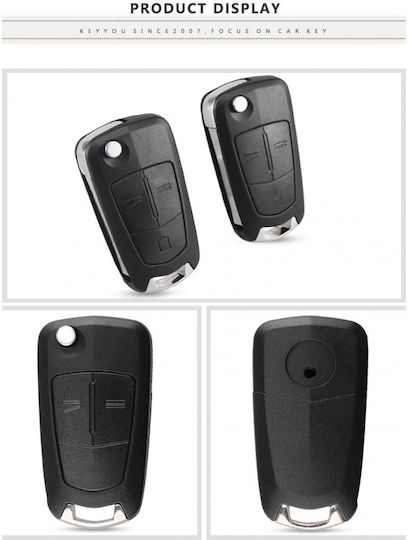 Husă Pentru Chei Auto Compatibilă Opel Meriva Tigra Corsa Signum Vectra Astra 2 Butoane Hu100