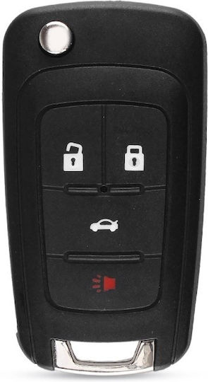 Husă Pentru Chei Auto Compatibilă Cu Opel Chevrolet Spark Vauxhall Insignia Astra Corsa Zafira 4 Butoane