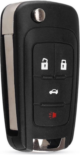 Husă Pentru Chei Auto Compatibilă Cu Opel Chevrolet Spark Vauxhall Insignia Astra Corsa Zafira 4 Butoane