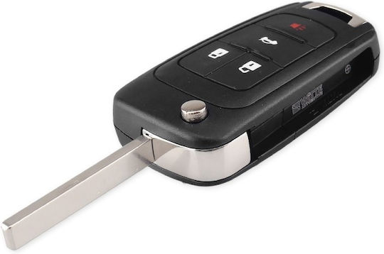 Husă Pentru Chei Auto Compatibilă Cu Opel Chevrolet Spark Vauxhall Insignia Astra Corsa Zafira 4 Butoane