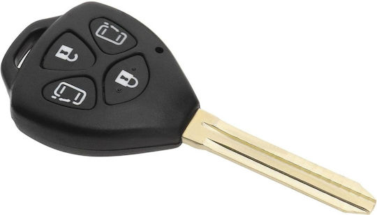 Car Key Case 4 Buttons Compatible Toyota Corolla Camry Alphard