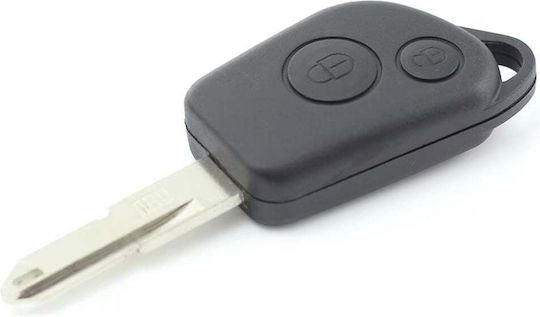 Car Key Case 2 Buttons Battery Holder Peugeot Compatible 206 207 307 407