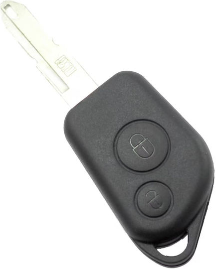 Car Key Case 2 Buttons Battery Holder Peugeot Compatible 206 207 307 407