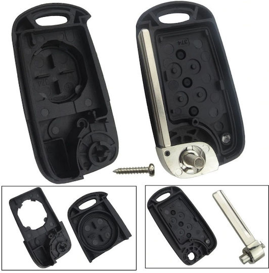 Husă Pentru Chei Auto Compatibilă Hyundai I30 Elantra Santa Fe Accent 3 Butoane