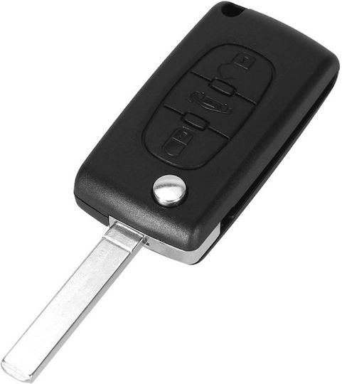 Husă Pentru Chei Auto Compatibilă Peugeot Citroen 207 307 407 C2 C3 C4 C5 C6 C8 3 Butoane Va2 Ce0536