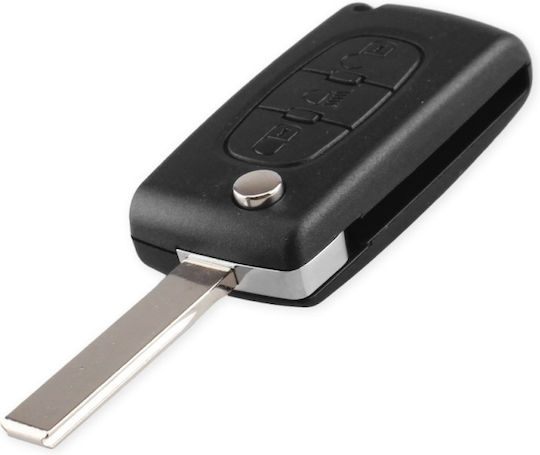 Husă Pentru Chei Auto Compatibilă Peugeot Citroen 207 307 407 C2 C3 C4 C5 C6 C8 3 Butoane Hu83 Ce0536