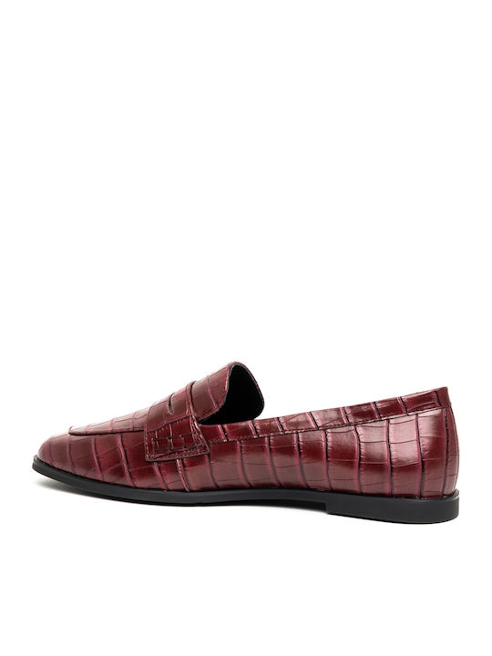 Women's Loafers in Burgundy Color